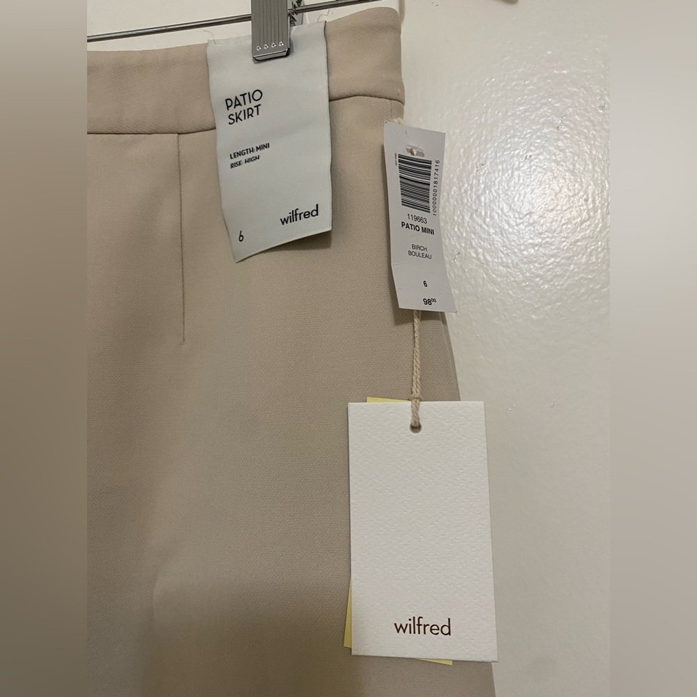 Aritzia Wilfred Patio Mini Skirt Birch Bouleau - Picture 13 of 13